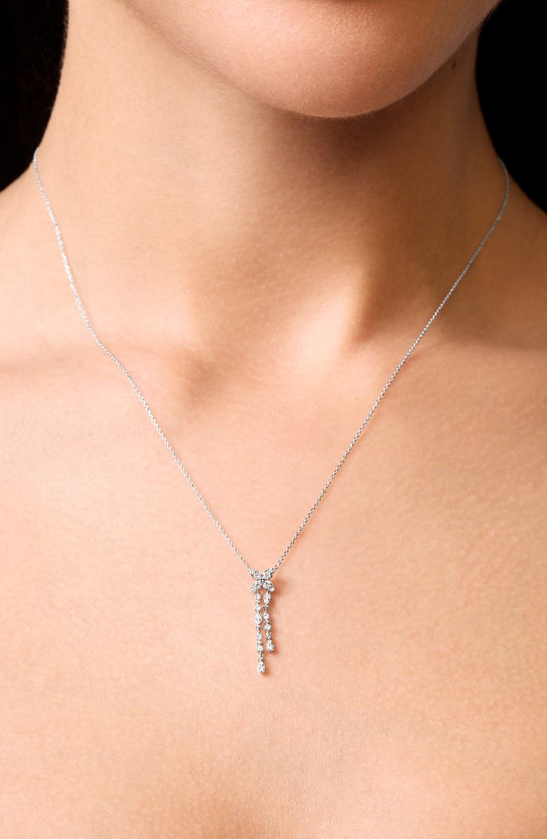 Bony Levy Getty Diamond Floral Pendant Necklace, Alternate, color, 18K White Gold