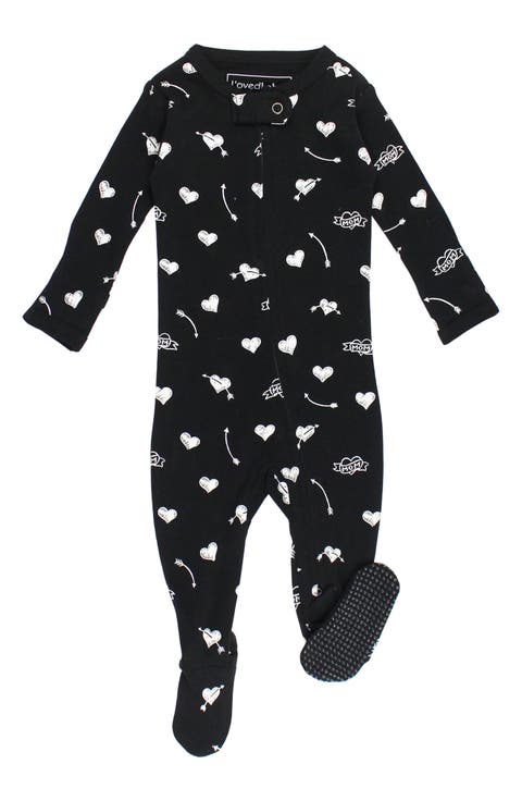 Print Organic Cotton Zip Footie (Baby)