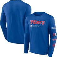FANATICS Men's Fanatics Branded Royal Philadelphia 76ers Baseline Long Sleeve T-Shirt
