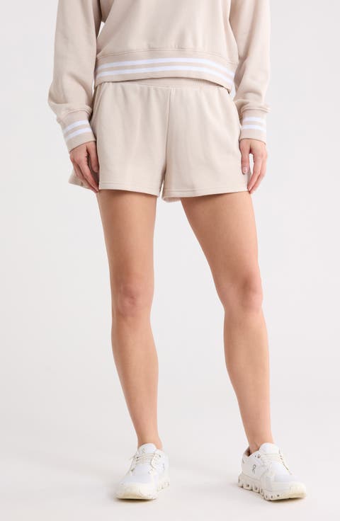 Stripe High Waist French Terry Shorts