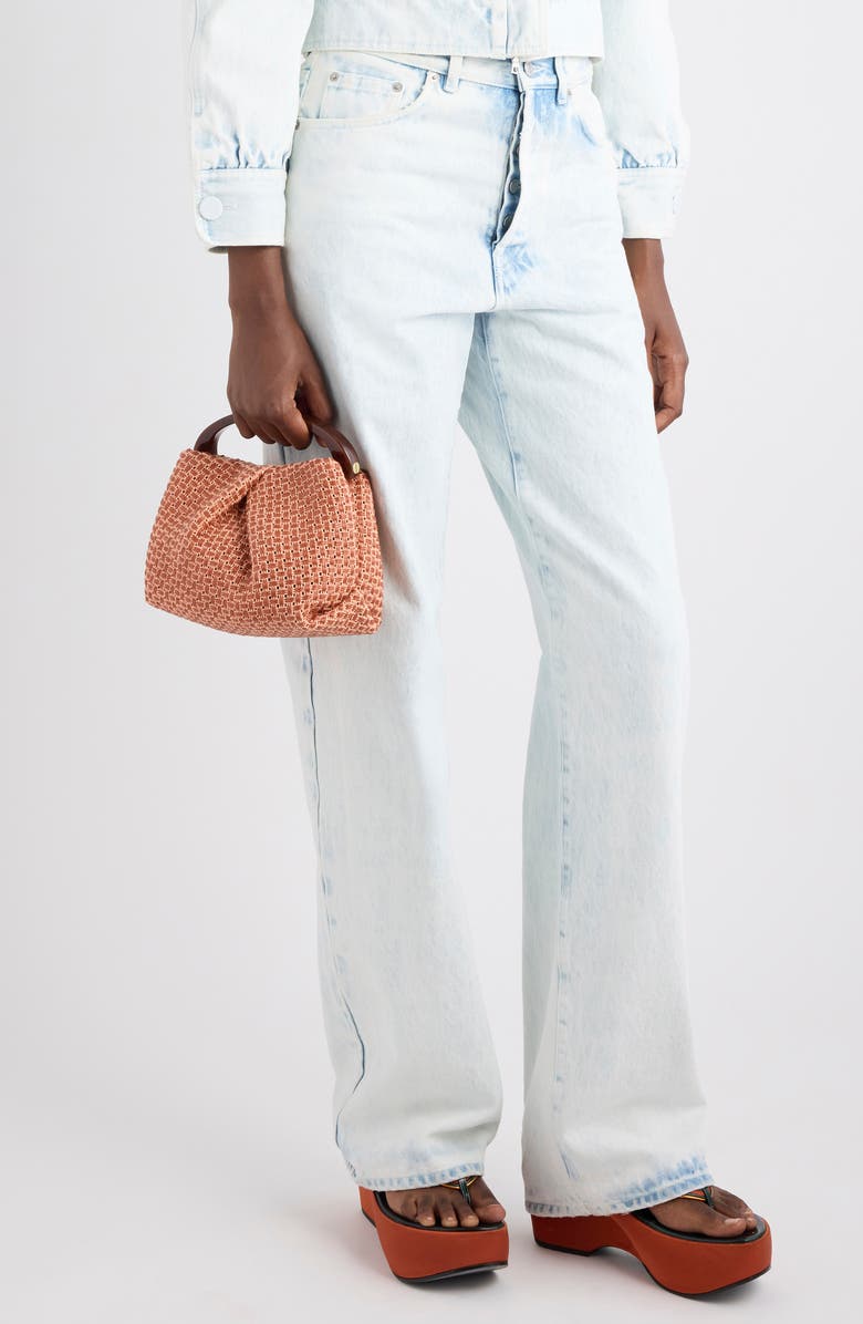 Dries Van Noten Pleated Woven Crossbody Bag, Alternate, color, Wood 710