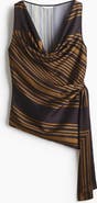 H&M Tie-detail Cowl-neck Top