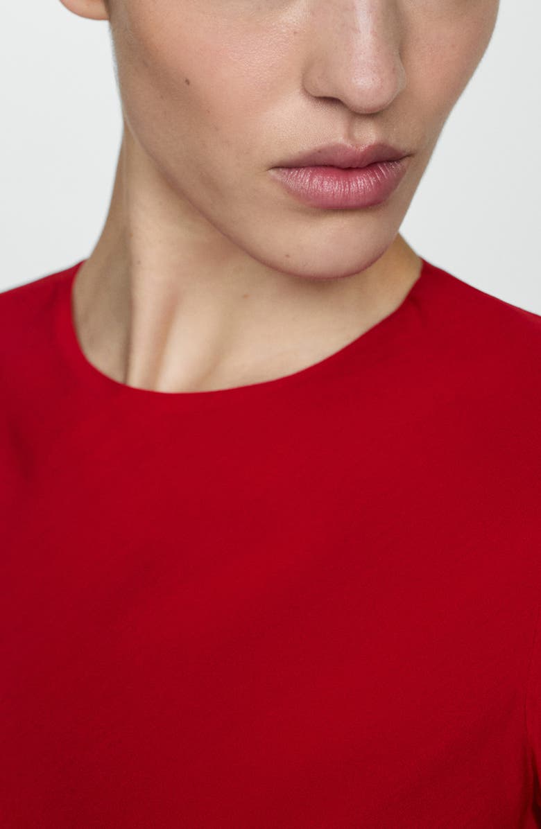 MANGO Long Sleeve Asymmetric Hem Dress, Alternate, color, 