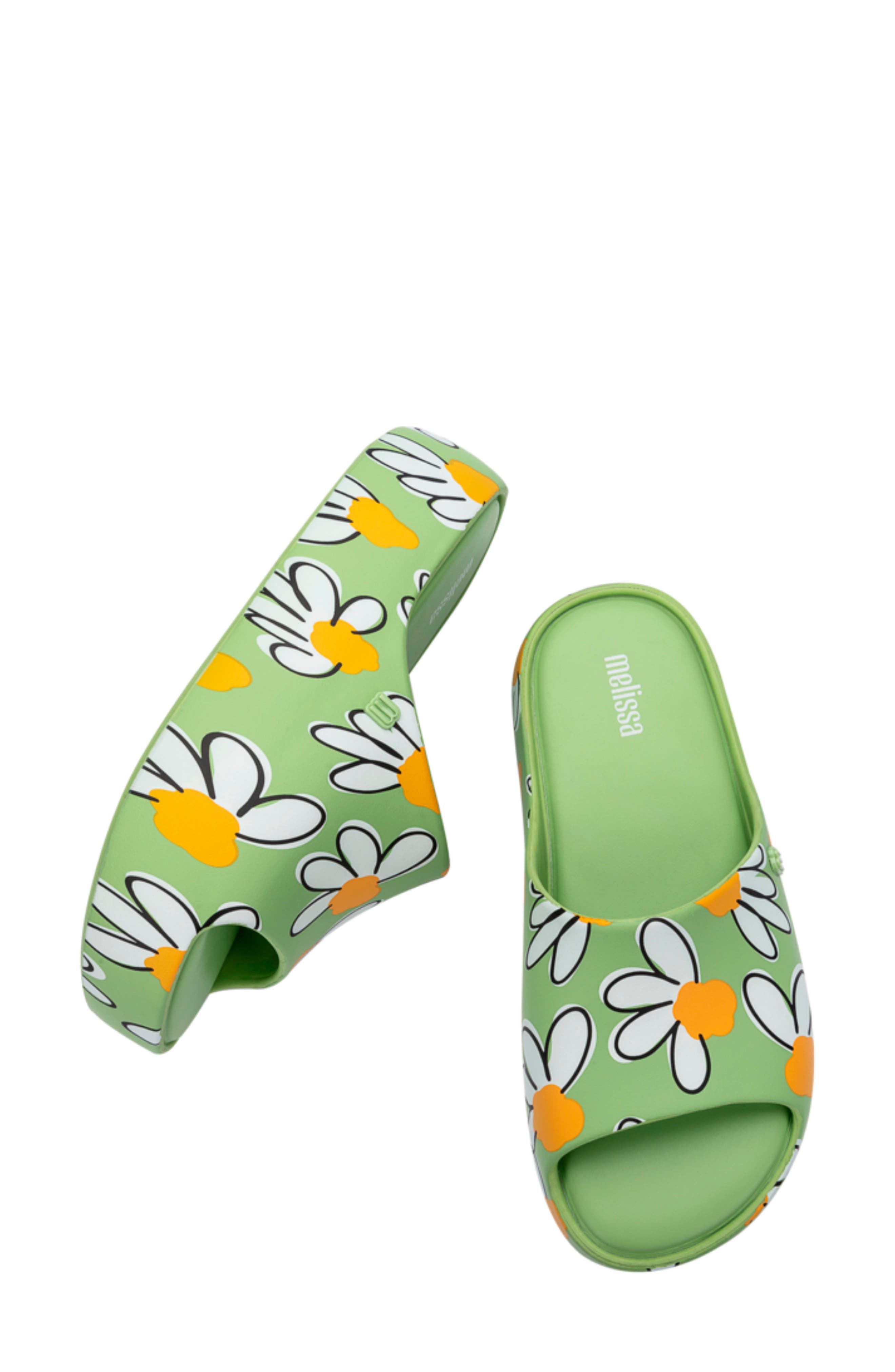 Melissa Platform Sandal, Alternate, color, Green/ White/ Yellow