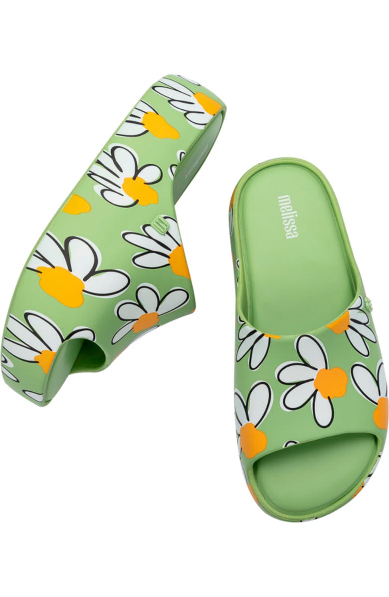 Melissa Platform Sandal, Alternate, color, Green/ White/ Yellow