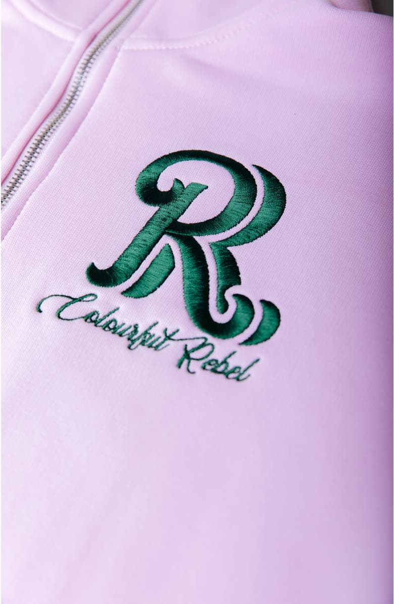 Colourful Rebel Logo Embro Zip Sweat, Alternate, color, Pink