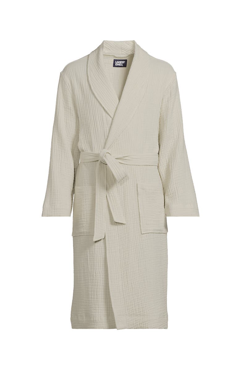 Lands' End Calf Length Gauze Robe, Alternate, color, 