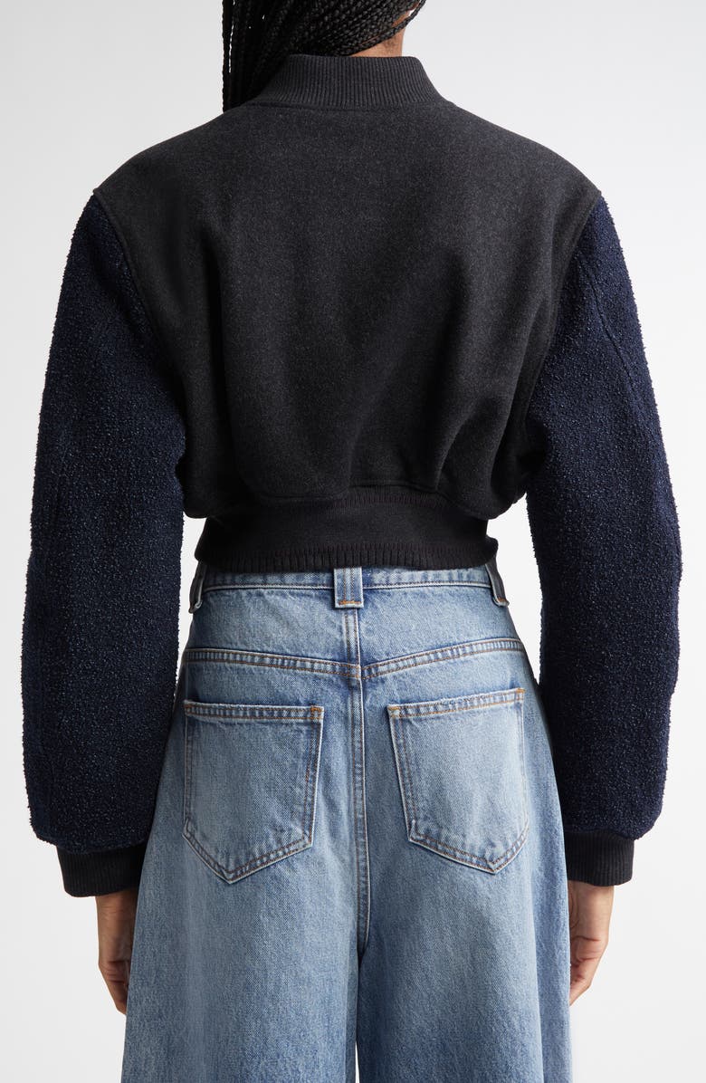 Givenchy Varsity Crop Bomber Jacket, Alternate, color,