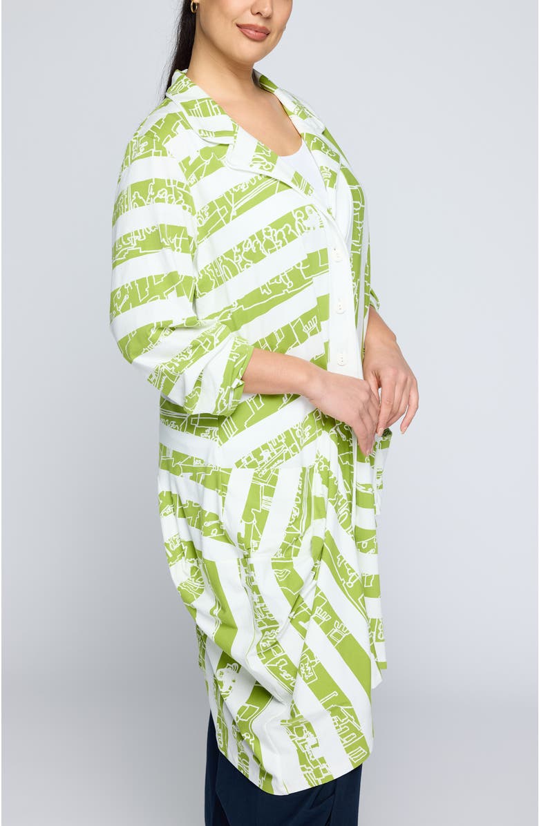 LUUKAA Vespera Striped Voluminous Jacket, Alternate, color, Lime