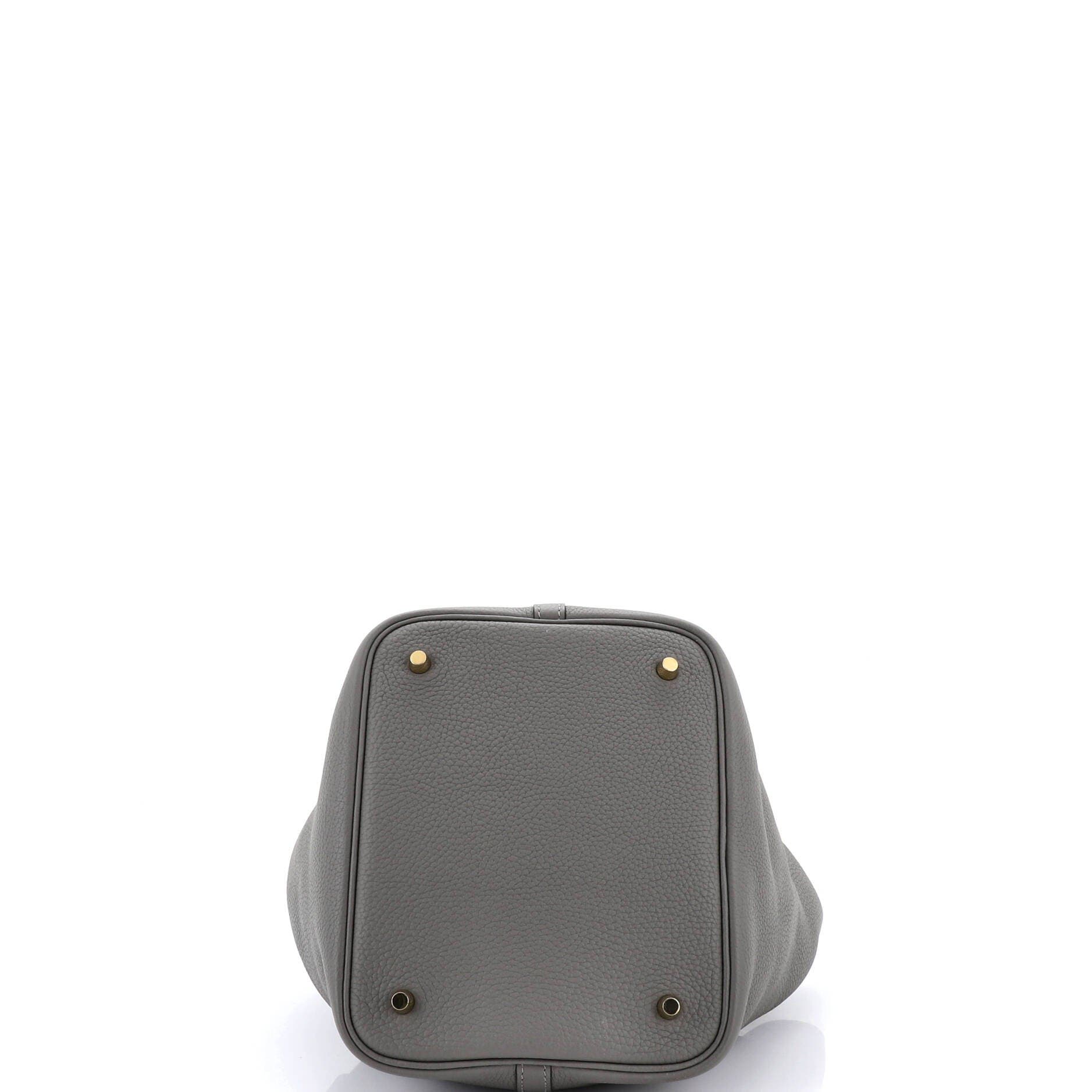 Pre-Owned Hermes Picotin Lock Bag Clemence MM, Alternate, color, Gris Meyer