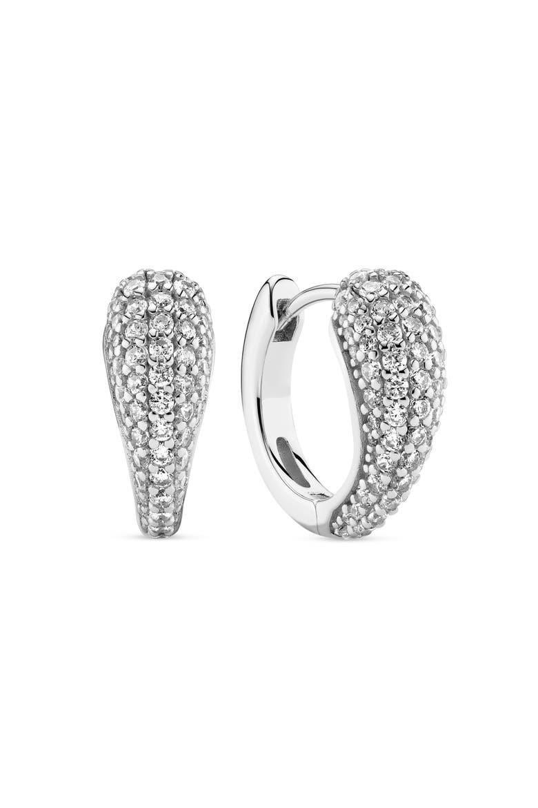 Earrings Goccia Circolo, Main, color, 925 Sterling Silver