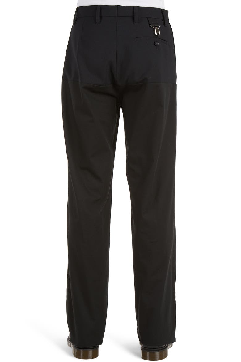 Horizontal Panel Wool Blend Pants, Alternate, color, BLACK99