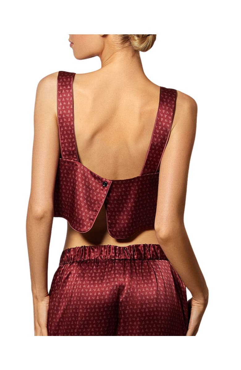 Kiki de Montparnasse Silk Lounge Moi Et Toi Bandeau, Alternate, color, Brick Dust / Rose Fauvee