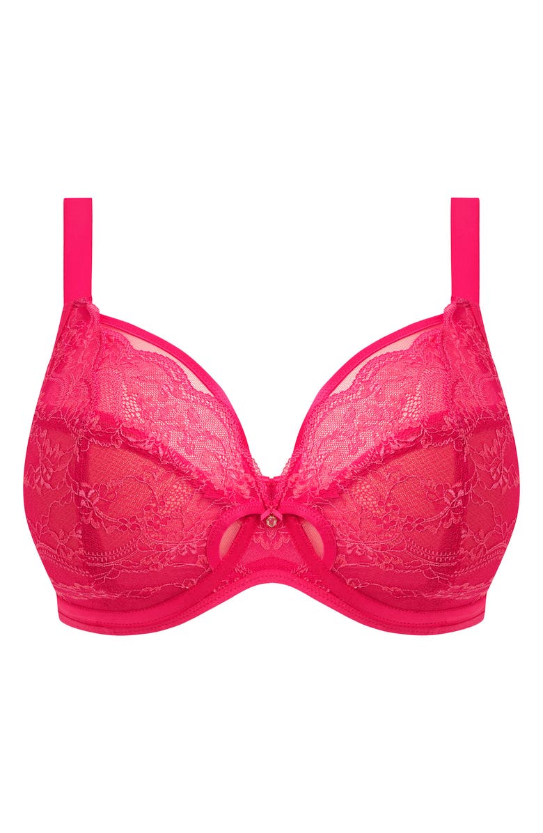 Elomi Darcie Full Figure Underwire Plunge Bra, Alternate, color, Azalea
