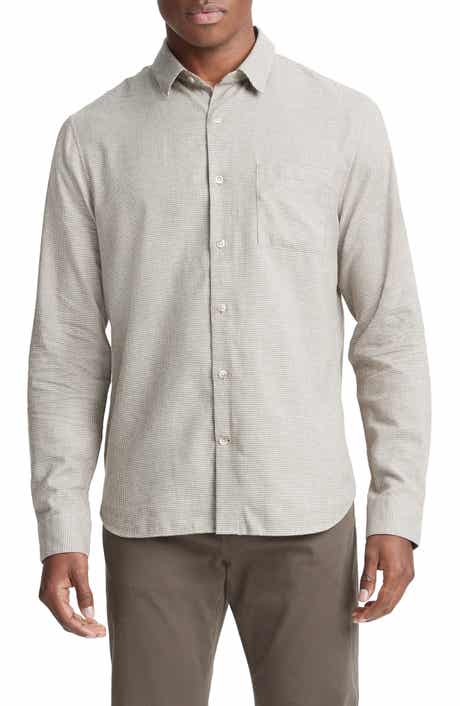 Mendocino Houndstooth Long Sleeve Button-Up Shirt