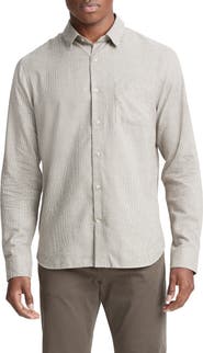 Vince Mendocino Houndstooth Long Sleeve Button-Up Shirt