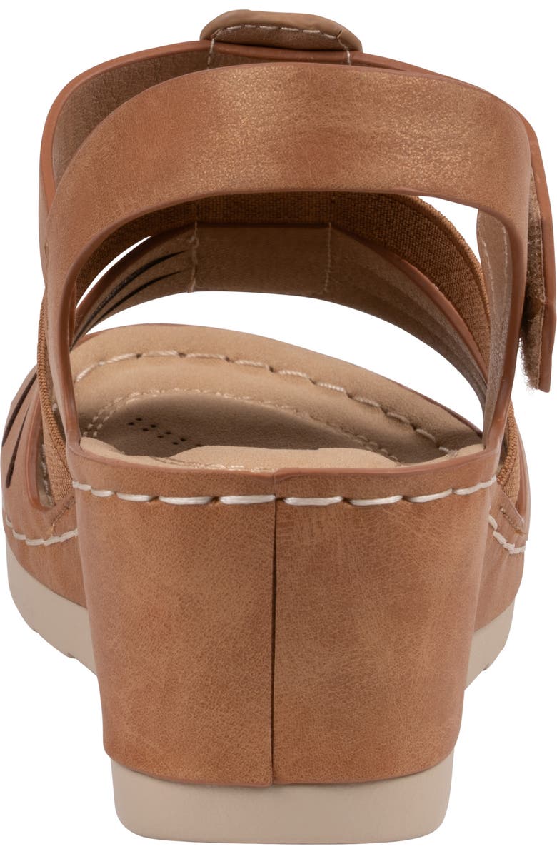 GOOD CHOICE NEW YORK Yuna Ankle Strap Wedge Sandal, Alternate, color, Tan