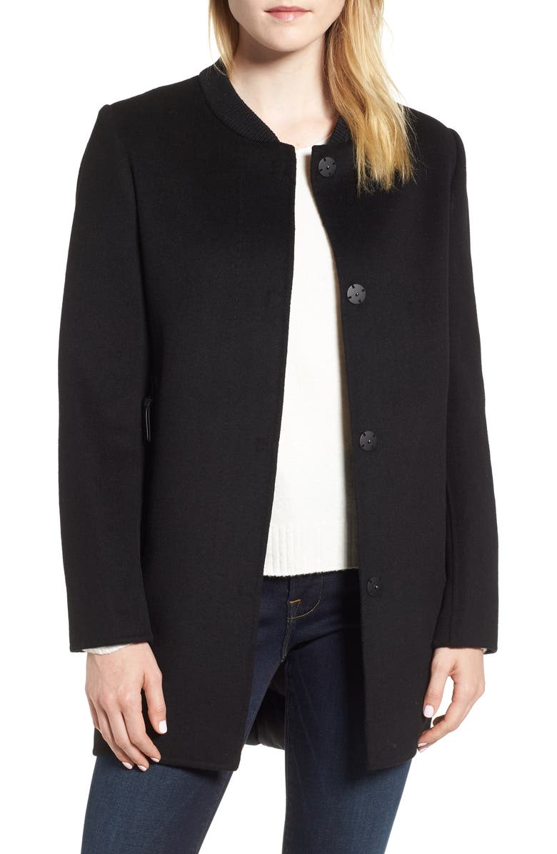 Derek Lam 10 Crosby Wool & Quilted Coat, Main, color, 