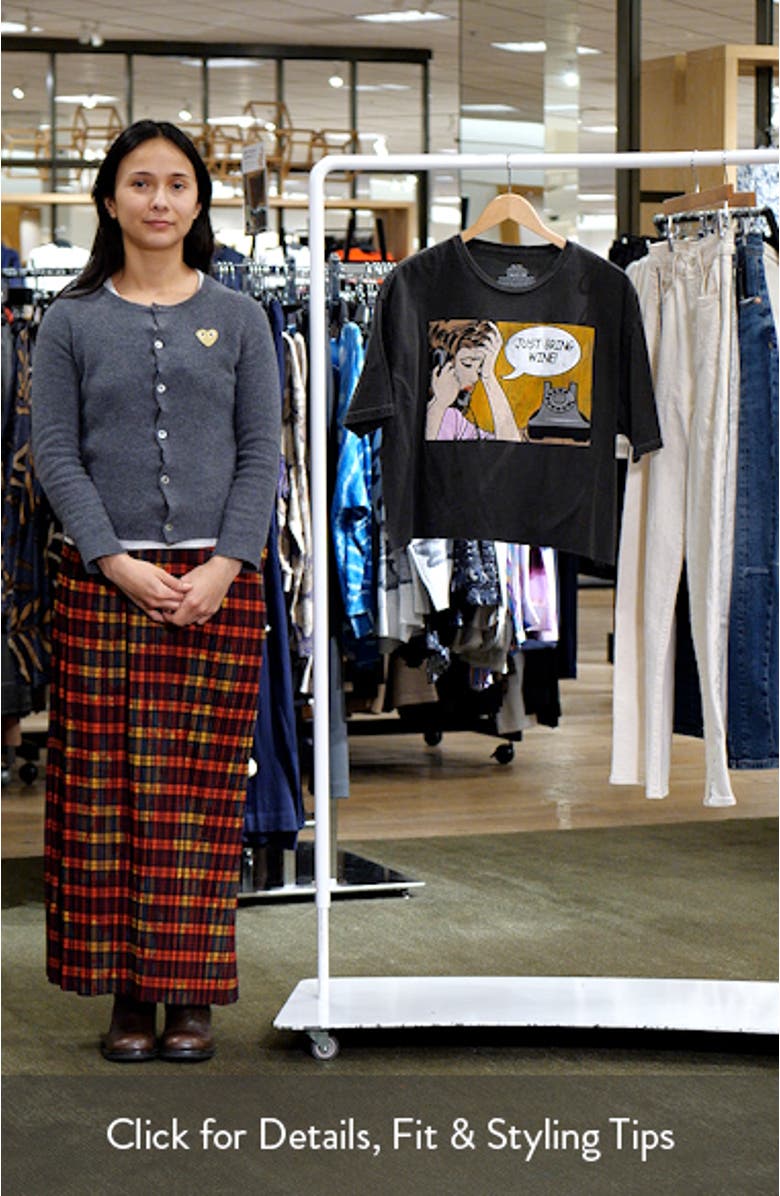 Just Bring Wine Crop Cotton Graphic T-Shirt, sales video thumbnail