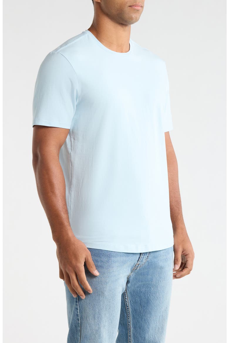 Crewneck Stretch Cotton T-Shirt, Alternate, color, BLUE WINTER