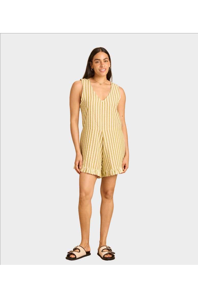 Heaven Romper, Main, color, Pearl/Lemon Lime