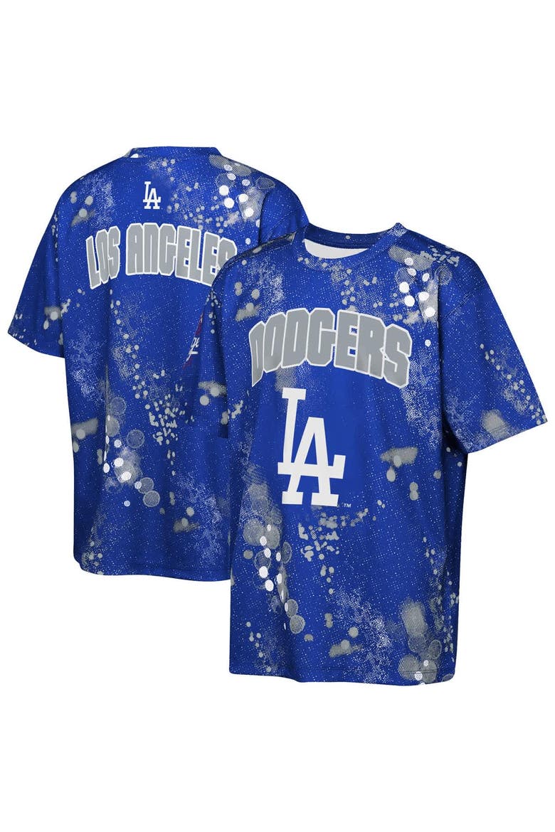 Youth Outerstuff Blue Los Angeles Dodgers Y2 Tech Stadium Lights T-Shirt, Main, color, Blue