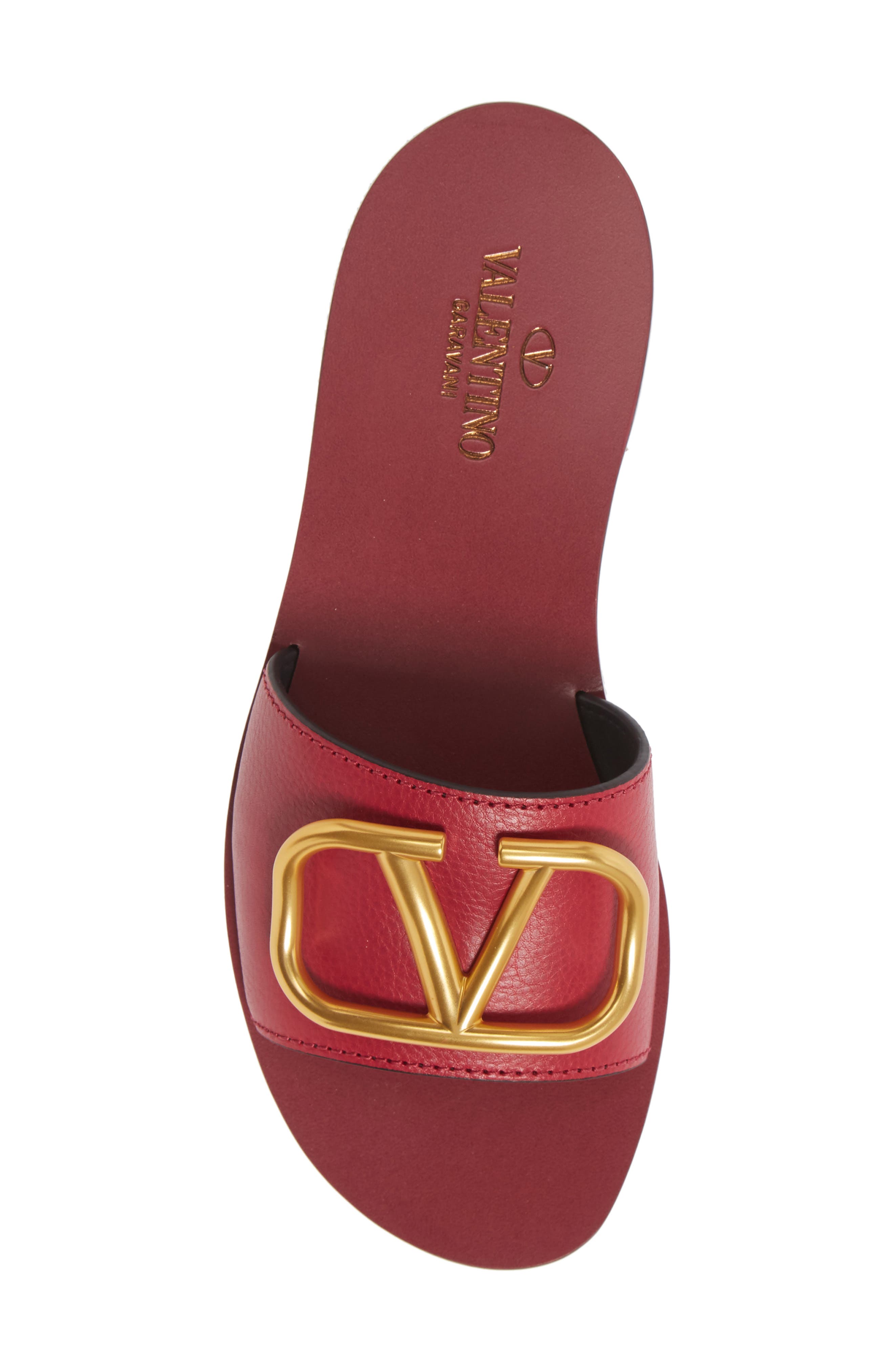 Valentino Garavani VLOGO Slide Sandal, Alternate, color, 