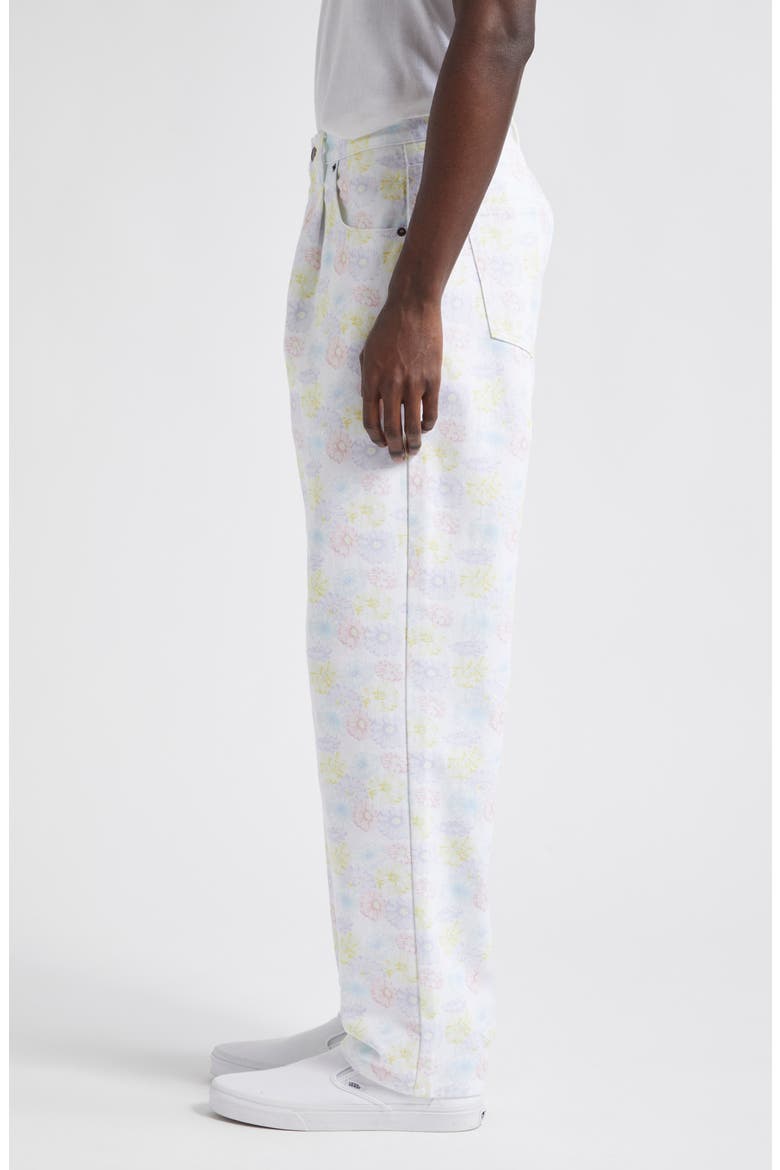 Noah Floral Print Pleated Straight Leg Jeans (Men) | Nordstromrack