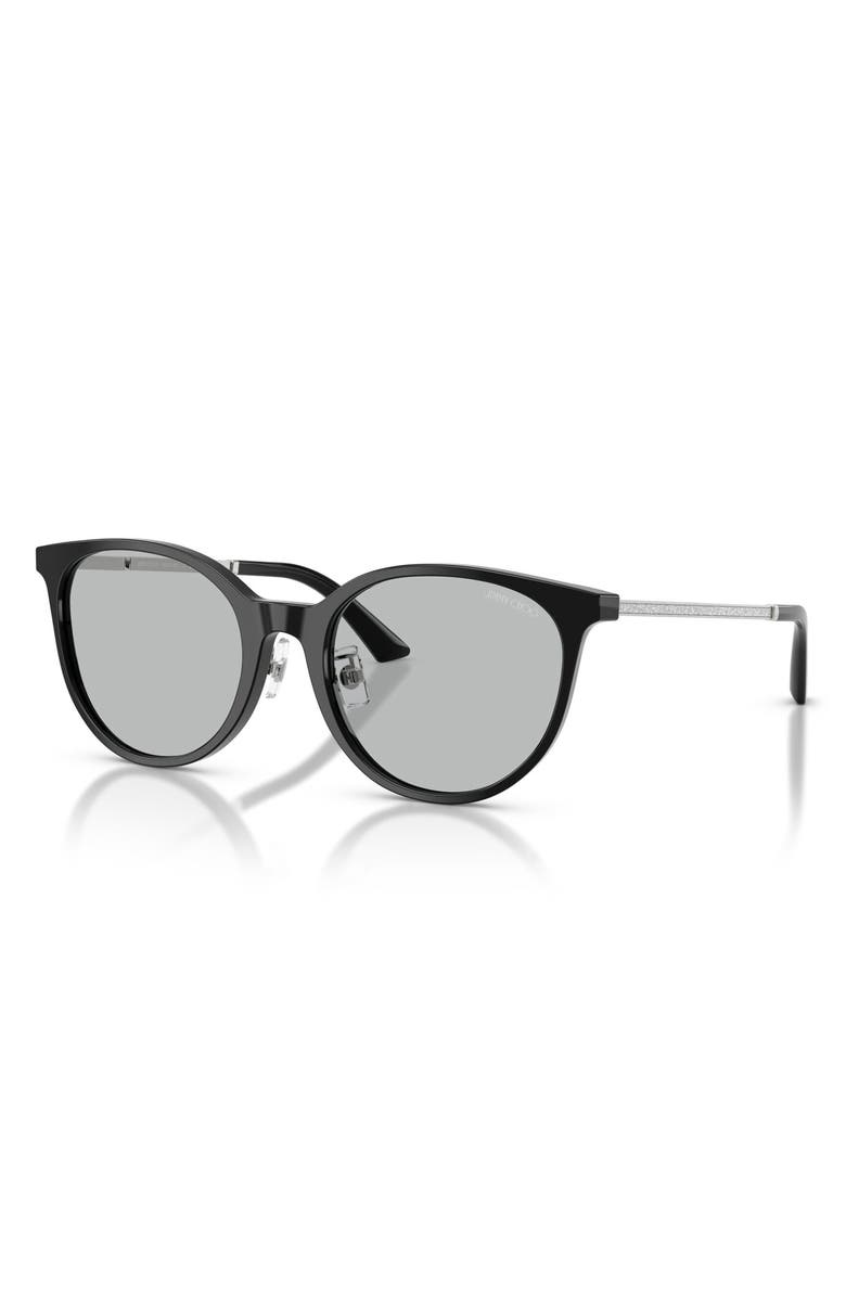 Jimmy Choo 54mm Phantos Sunglasses, Alternate, color, Black / Light Grey