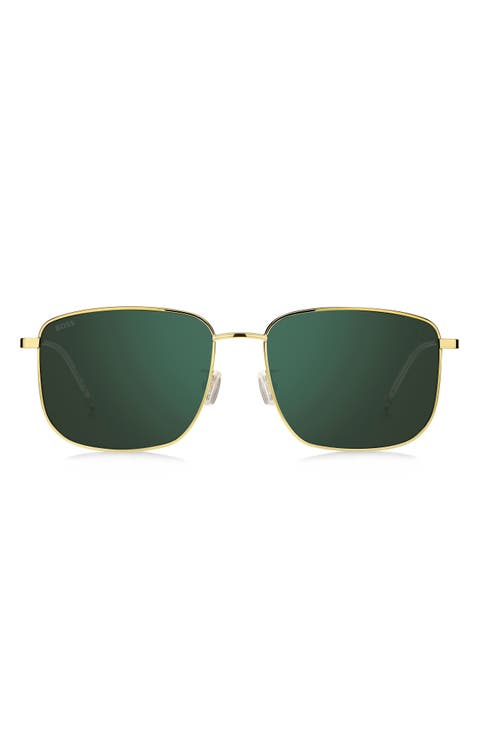 1619/F/S 58mm Rectangle Sunglasses