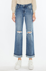 KanCan Carrie Mid Rise True Straight Leg Jeans