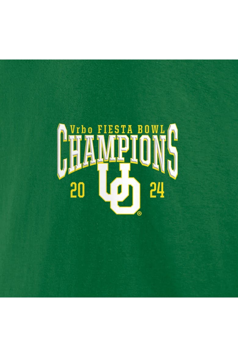 Men's Fanatics Branded Green Oregon Ducks 2024 Fiesta Bowl Champions Score T-Shirt, Alternate, color, Green