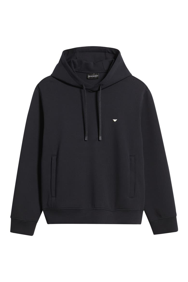 Embroidered Logo Hoodie, Alternate, color, SOLID BLUE NAVY