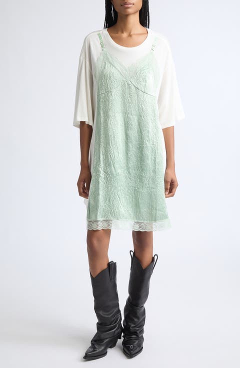 Oversized T-Shirt and Slipdress 2-Piece Set