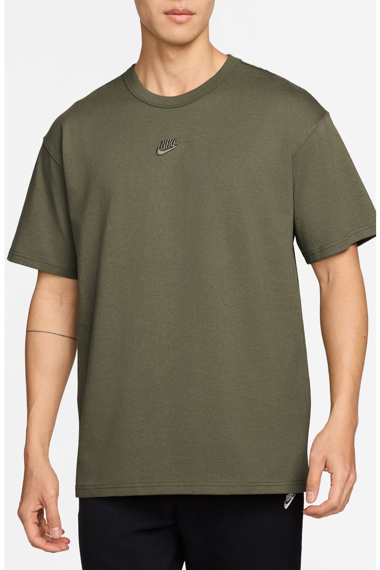 Premium Essential Cotton T-Shirt, Main, color, MEDIUM OLIVE