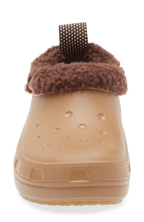 Crocs Classic Fleece Lined Shorty Clog In Brown