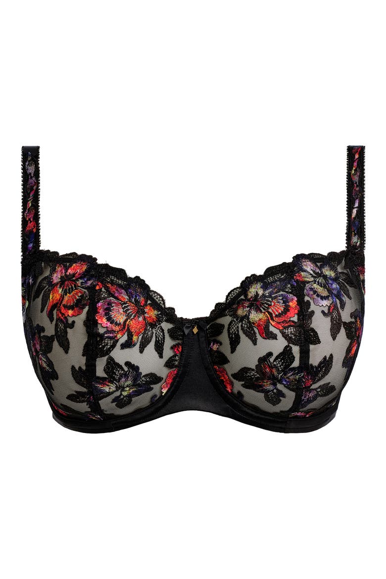 Magdalena Underwire Balconette Bra, Alternate, color, NOIR