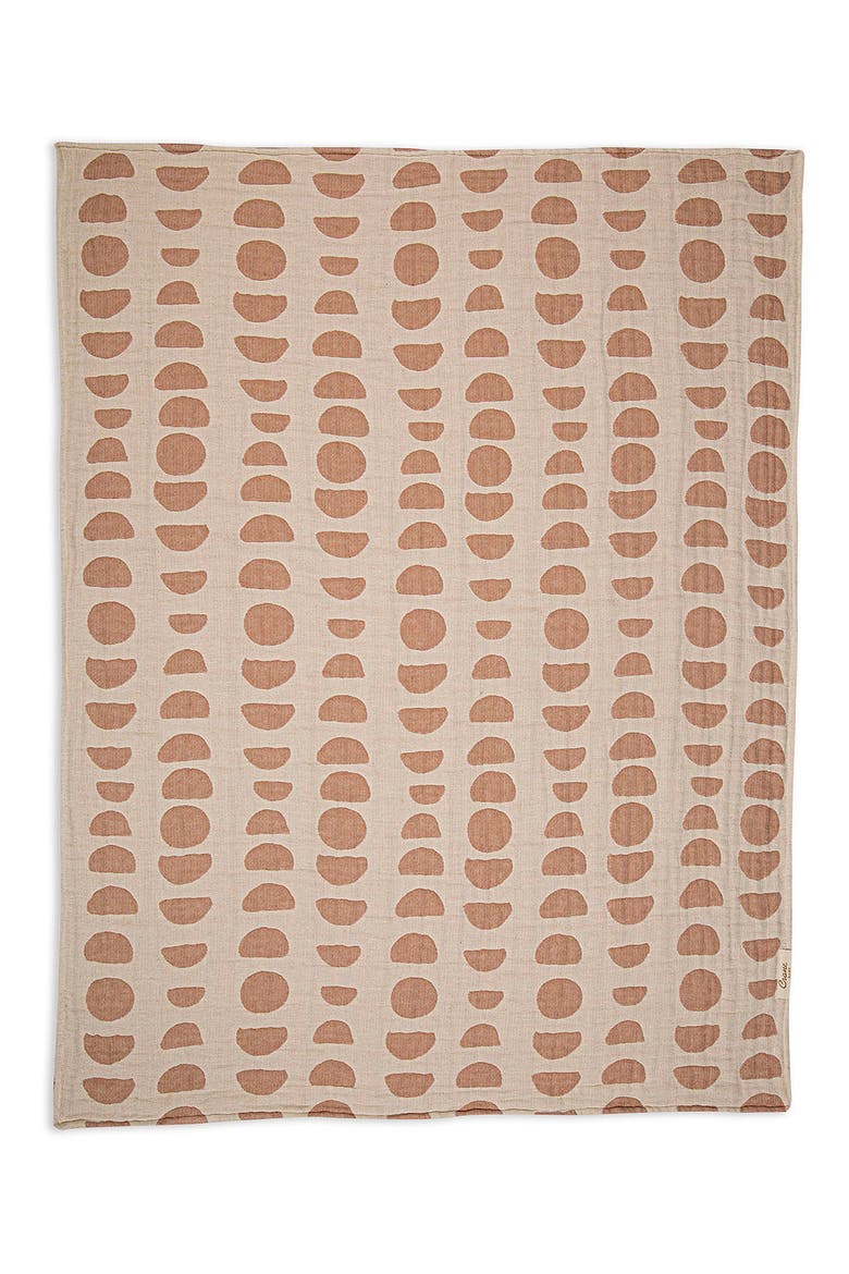 Jacquard Cotton Blanket, Alternate, color, TAN