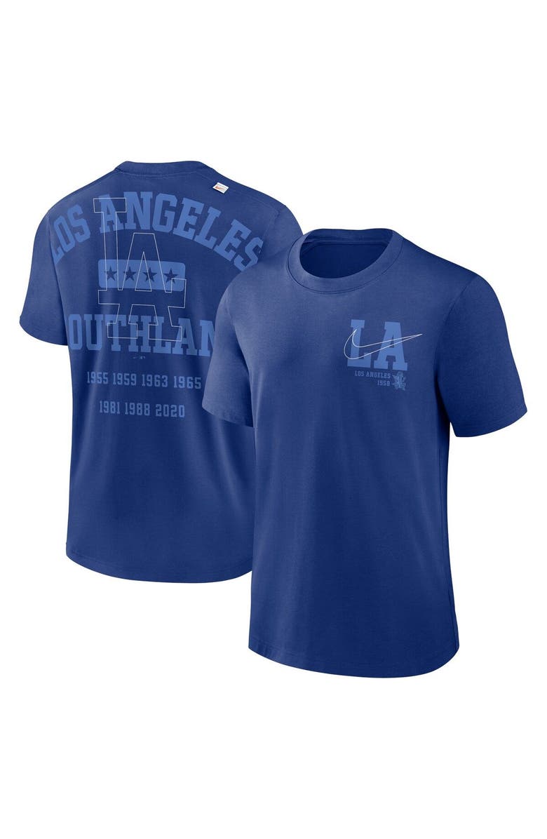 Nike Men's Nike Royal Los Angeles Dodgers Statement Game Over T-Shirt, Main, color, Royal