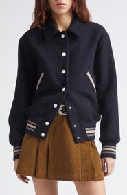 Golden Goose Journey Slim Wool Bomber Jacket