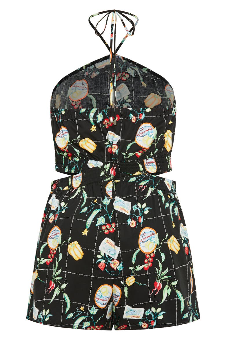 Almay Halter Romper, Alternate, color, PICNIC