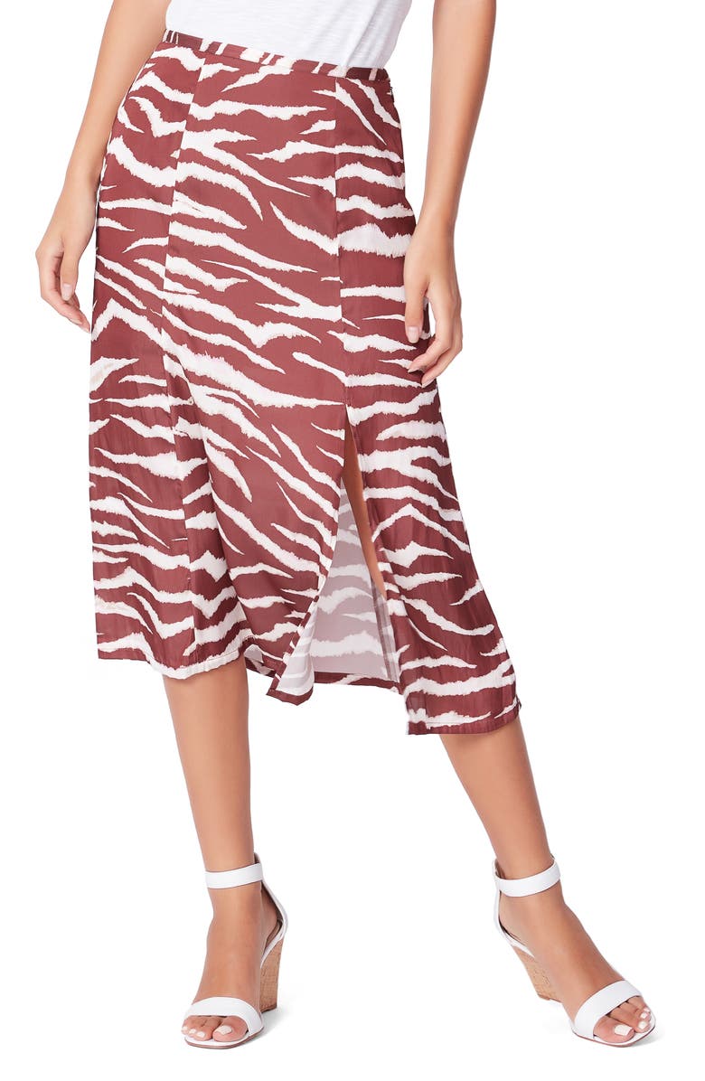 PAIGE Larsa Animal Print Midi Skirt, Main, color, 