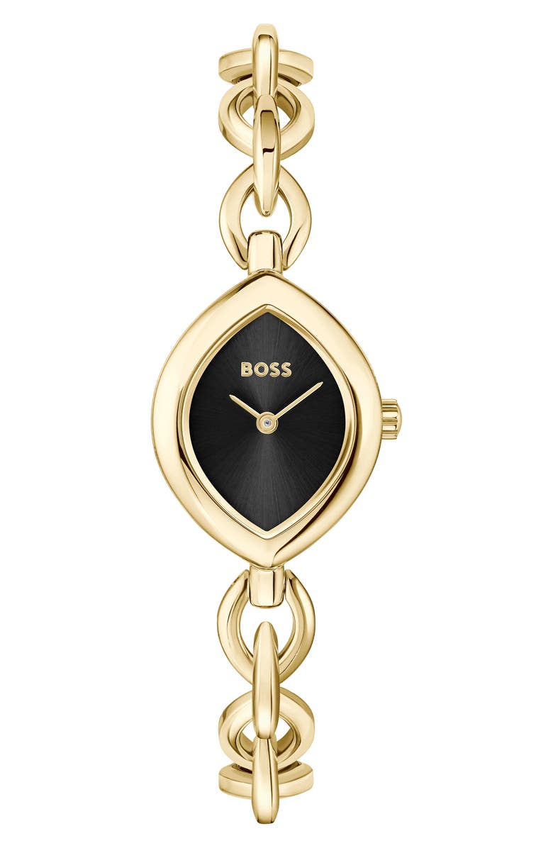 BOSS Fiora Contoured Black Bracelet Watch, 29mm x 22.4mm, Main, color,