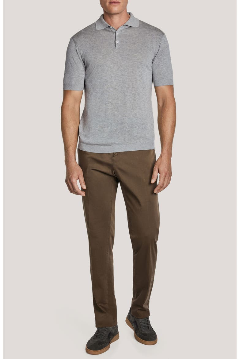Tupper Organic Cotton & Silk Polo, Alternate, color, LIGHT GREY