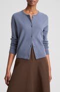 Vince Scallop Trim Button Front Cardigan