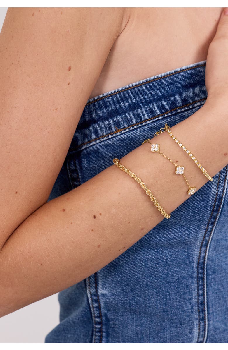 Electric Picks Camilla Clover Bracelet, Alternate, color, Gold