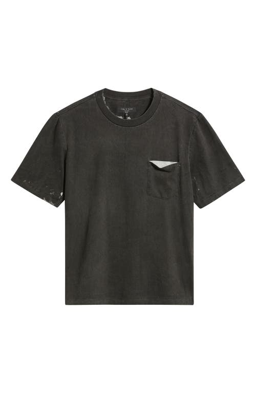 Rag & Bone Deacon Overprinted Cotton T-shirt In Black