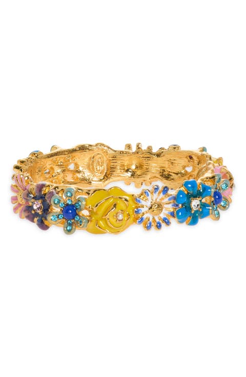 Flower Bangle Bracelet