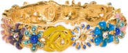 Kenneth Jay Lane Flower Bangle Bracelet