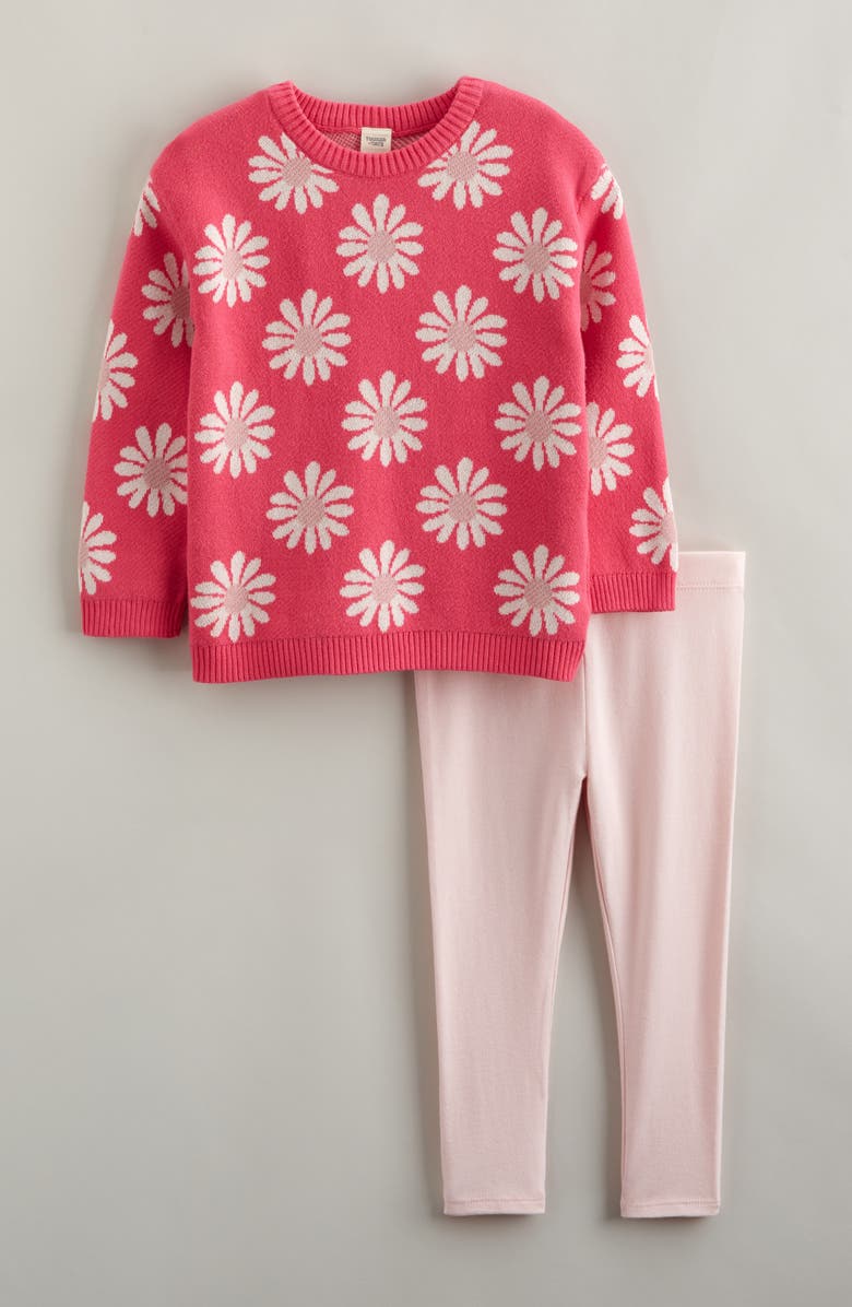 Tucker + Tate Jacquard Sweater & Pants Set, Main, color, Pink Laurel Daisy- Pink